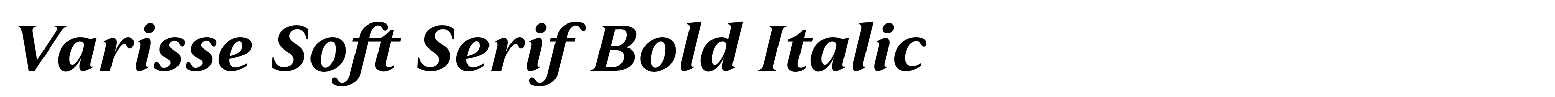 Varisse Soft Serif Bold Italic